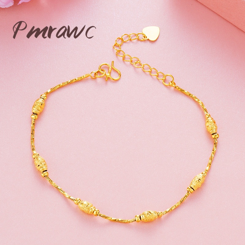 Pmrawc | Vòng Tay Chuỗi Hạt Mạ Vàng 24K FS136