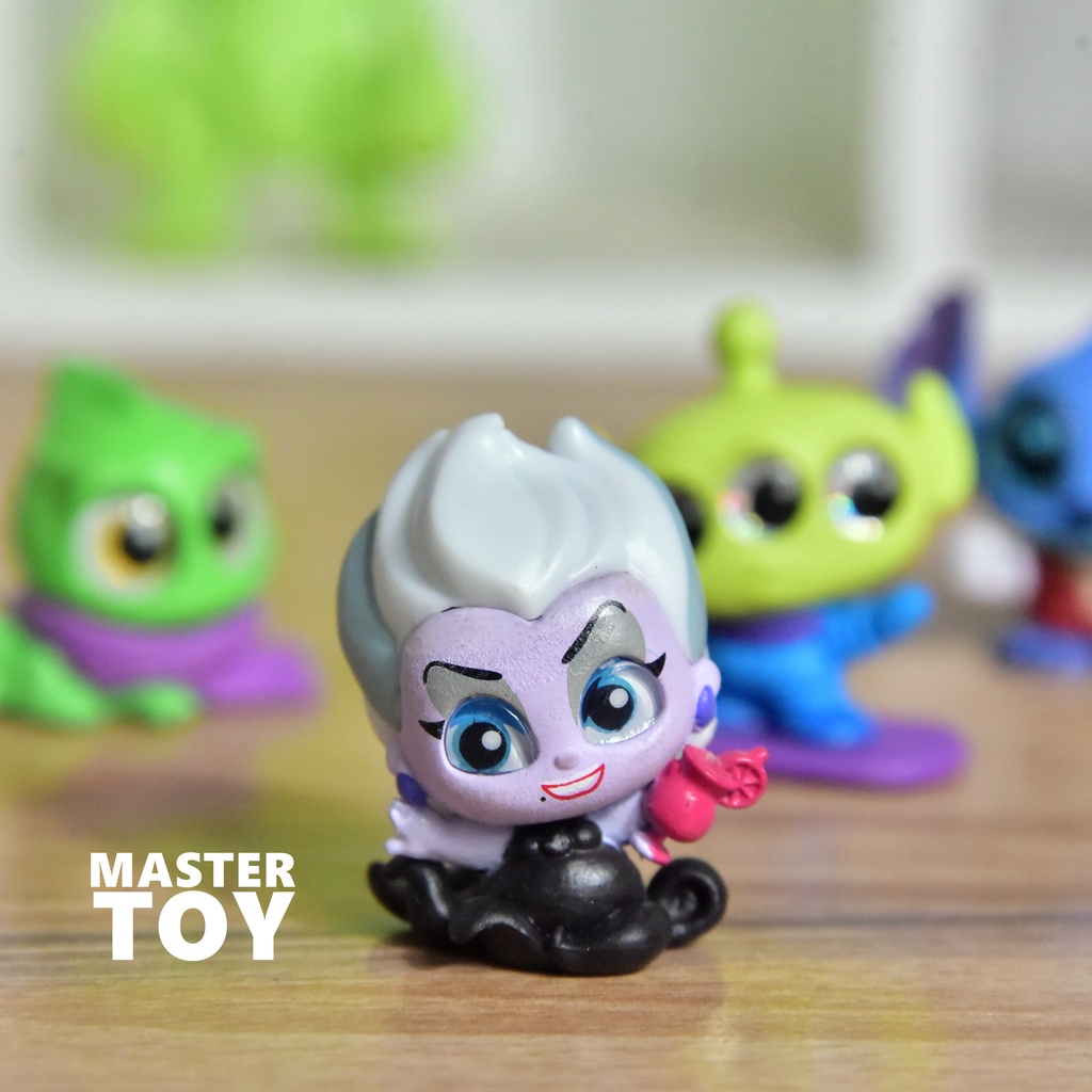 Búp Bê Mắt Kính Ba Mắt Hoạt Hình Disney Stitch Ursula Mickey Dễ Thương Trang Trí