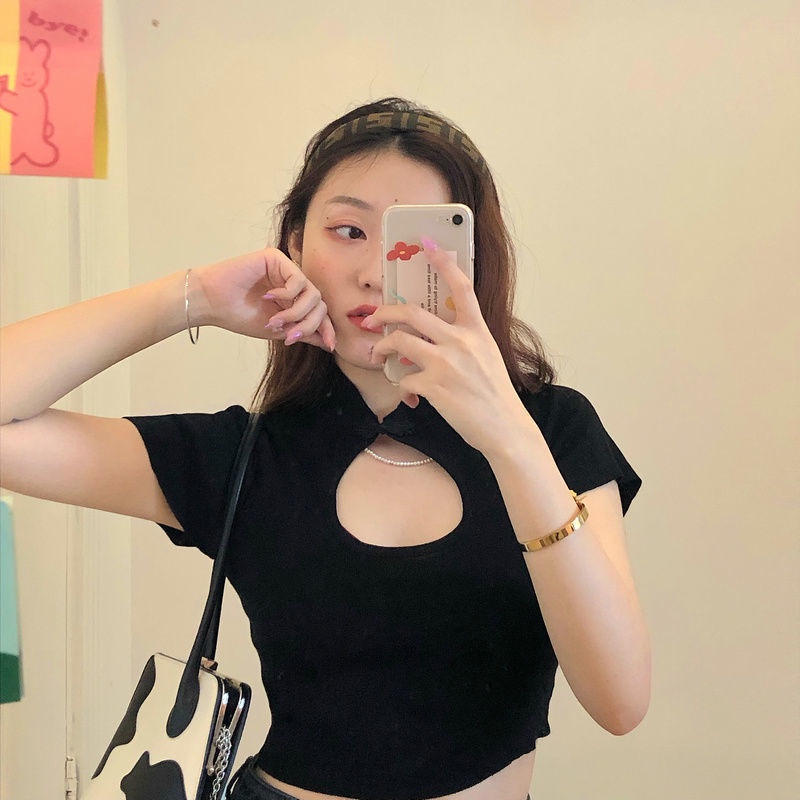 Áo Thun Ngắn Tay Cổ Điển Thời Trang Mùa Hè Hàn Quốc Hàng Mới 2023 Dành Cho Bạn Nữ