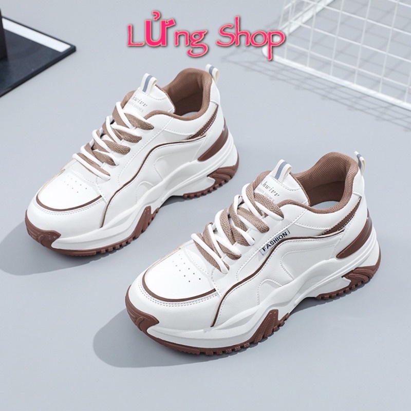 giày thể thao nữ độn đế 5p chất da xịn fom nhỏ Lửng Shop