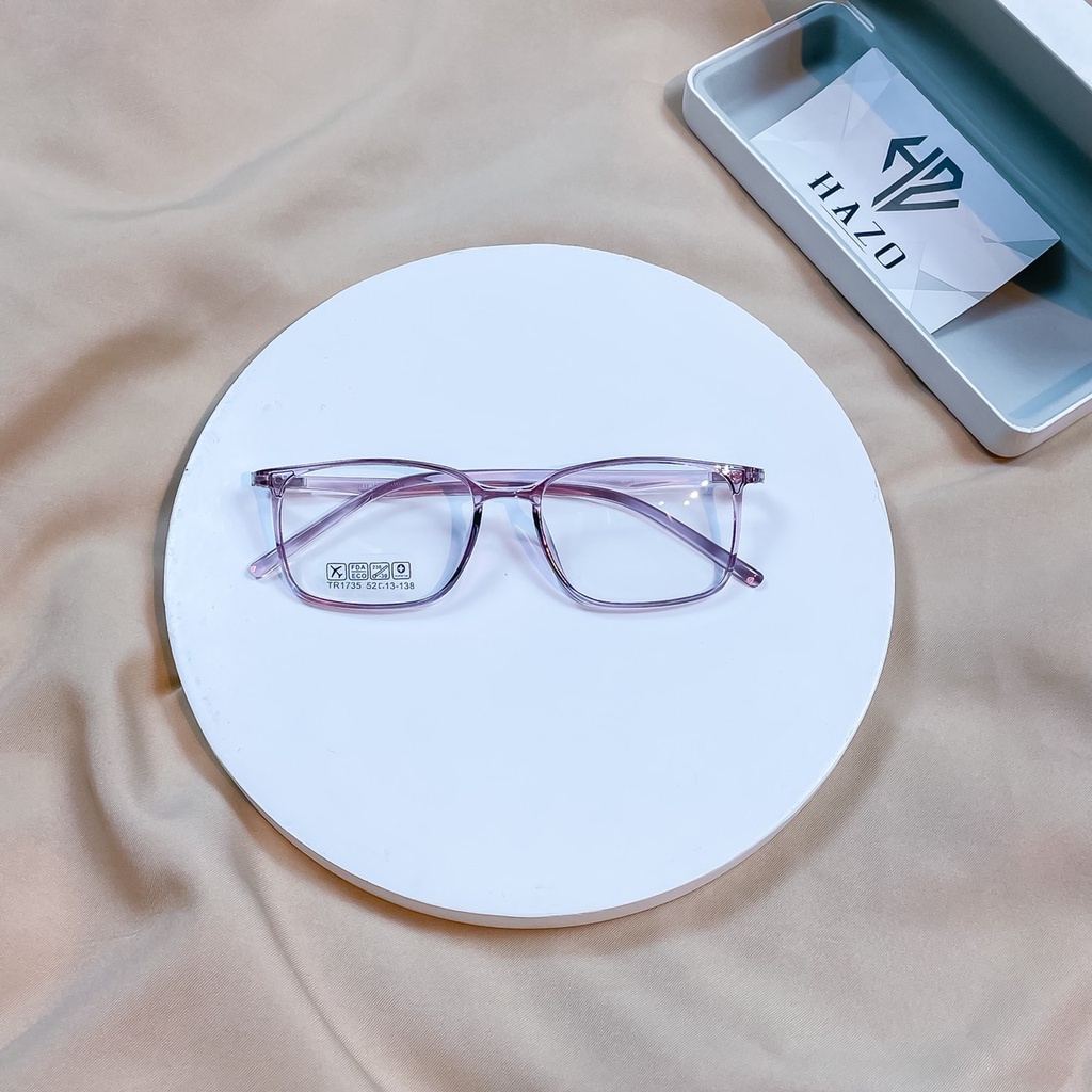 Mắt Kính Gọng Cận Dẻo Hàn Quốc Form Vuông Lyly Tr1735 K689 Kiểu Dáng Trẻ Trung Hiện Đại - Hazo
