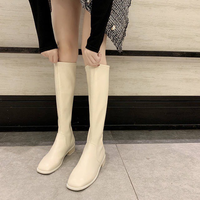 (Order) Boots cổ cao và cổ thấp Ulzzang đế 4cm 2 màu đen, trắng - Có ảnh thật