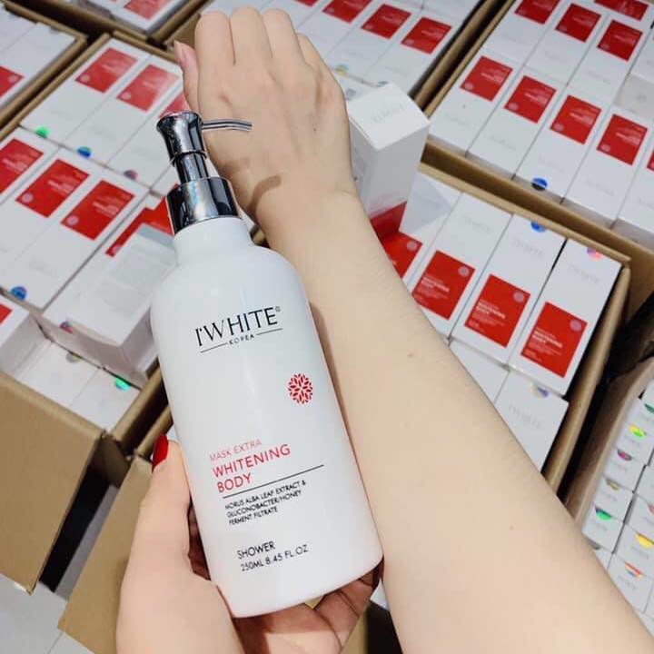 [TẶNG CHAI CHIẾT] Kem makeup body nâng tone, dưỡng trắng, chống nắng toàn thân SPF 45+++ Iwhite Kore
