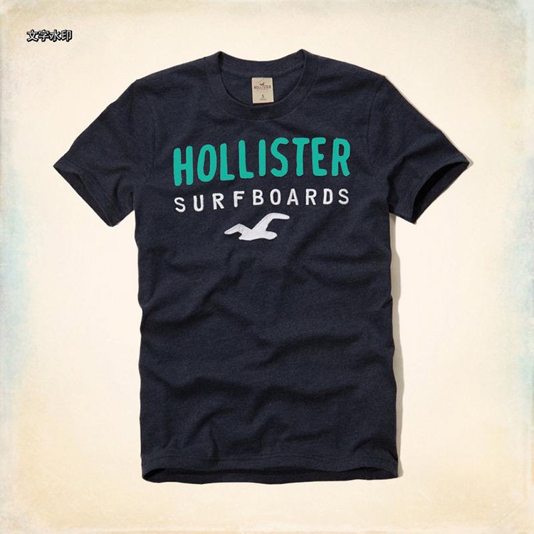 Hàng sẵn có Hollister Nam Mùa Hè Seagull & HCO In 100% Cotton Cao Cấp oversize Top Thời Trang Phong 