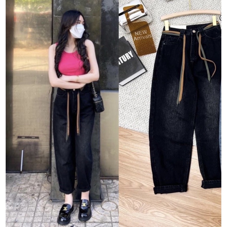 QUẦN BAGGY ĐEN DÂY THỪNG FUL SIZE