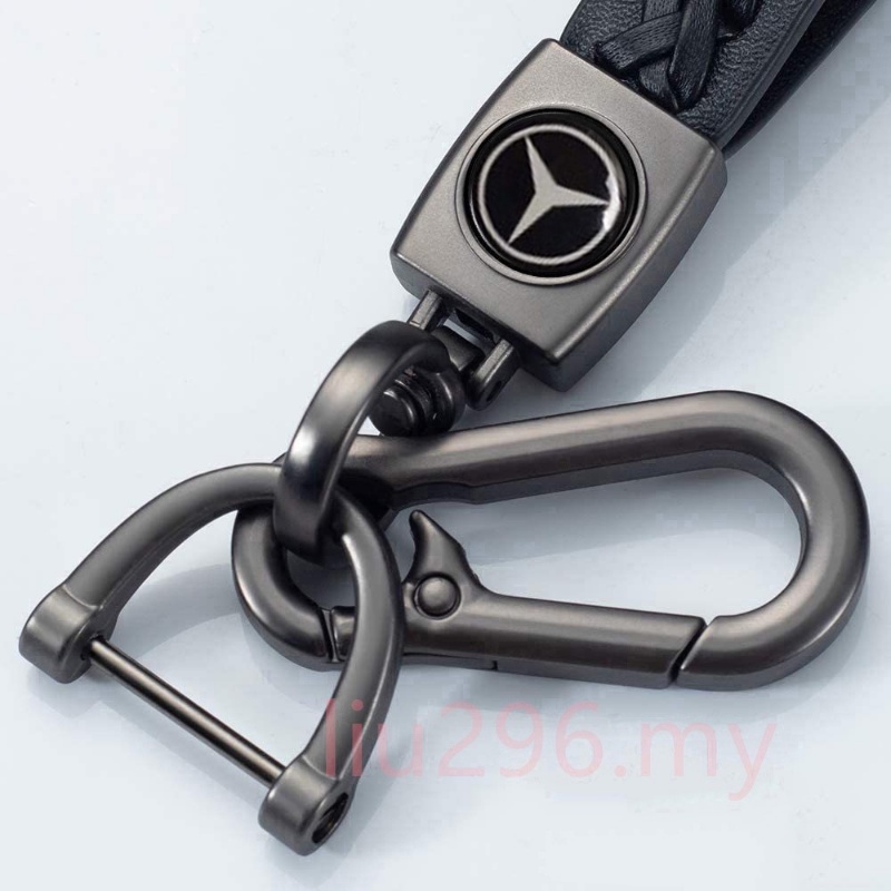 Móc Khóa Da Cừu Phối Hợp Kim In Logo Mercedes-Benz Thời Trang