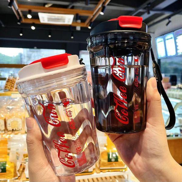 Ly giữ nhiệt coffe cup hàn quốc 350m, nhựa trong siêu đẹp