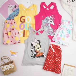 Bộ cotton sát nách kèm chân váy nhiều mẫu