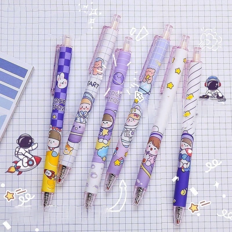 1 Bút Mực Gel Ngòi 0.5mm Hình Hành Tinh Màu Tím Dễ Thương Chất Lượng Cao