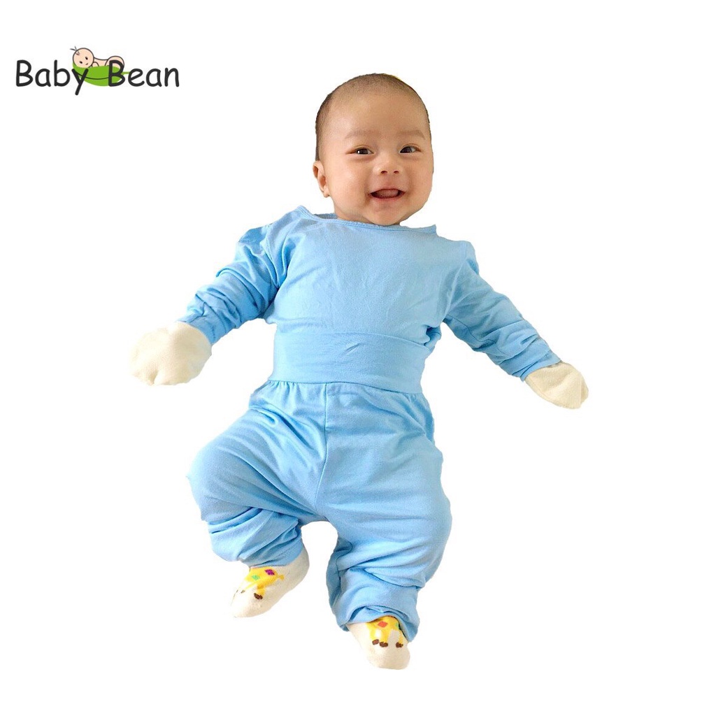 Bộ Đồ Thun Lạnh Tay Dài Bé Sơ Sinh BabyBean kèm NÓN (MÀU NGẪU NHIÊN) (7kg-13kg)