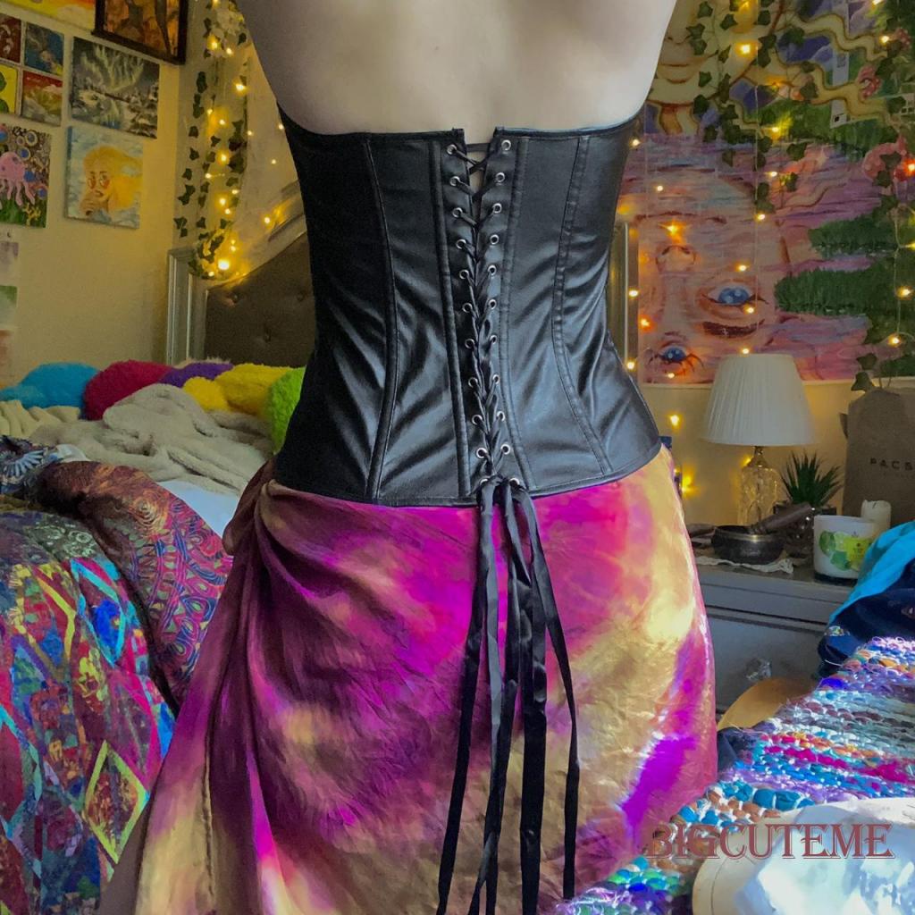 [] - Áo Tank Top Giả Da Không Tay Màu Trơn Có Khóa Cài Dành Cho Nữ