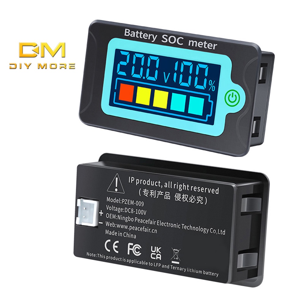 DIYMORE Vôn Kế DC8-100V Dùng Pin lithium