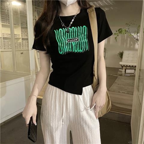 COZOK Áo Thun Tay Ngắn Dáng Ôm In Họa Tiết Thời Trang Mùa Hè