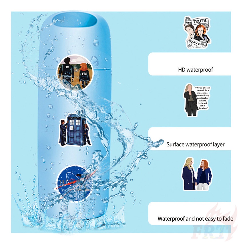 ❉ Miếng Dán Trang Trí Hình Chữ X-Files Độc Đáo ❉ Bộ 50 Sticker Chống Thấm Nước Họa Tiết Doodle Hợp Thời Trang