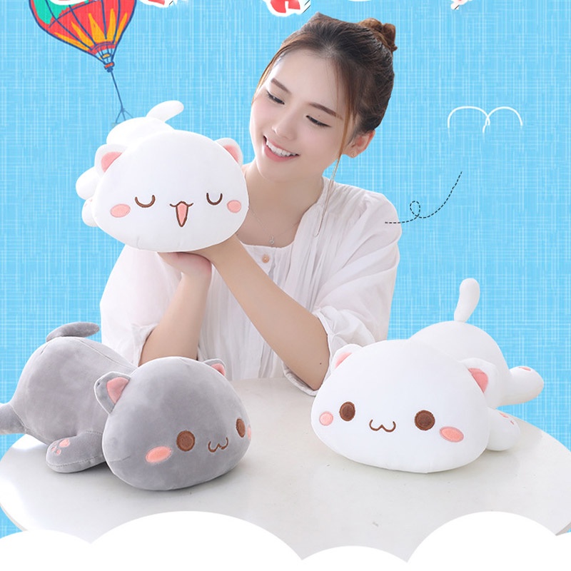 Búp bê nhồi bông YAZHOULONG thiết kế mèo hoạt hình đáng yêu mềm mại