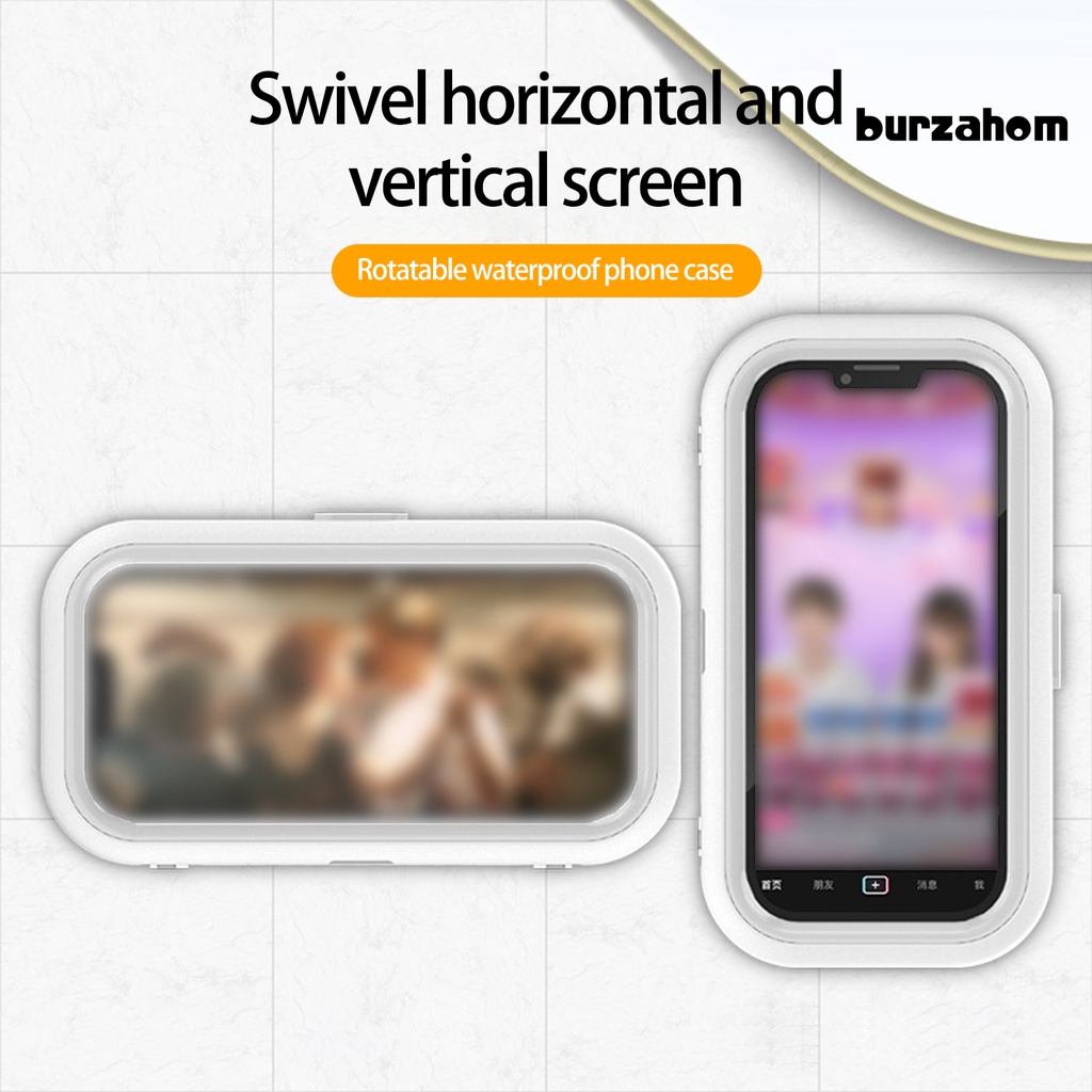 Giá Đỡ Điện Thoại [BU] Cảm Ứng Không Cần Khoan Lỗ Xoay 360 Độ Chống Sương Mù Thiết Kế Giống Với Hộp Đựng Trong Nhà