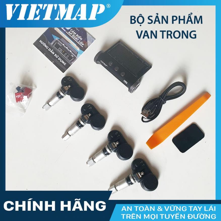 Cảm biến áp suất lốp cho xe hơi VIETMAP V2 có cảnh báo tốc độ và camera phạt nguội