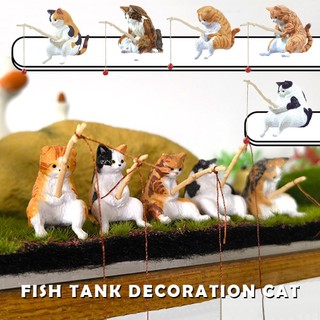 Đồ Trang Trí Bể Cá Hình Mèo Con B4C4