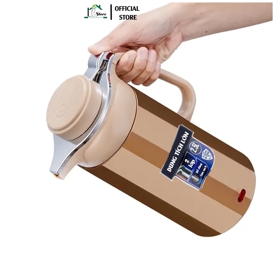 Ấm siêu tốc giữ nhiệt 2.5L Cooku ST30 - Chất liệu vỏ PP, duột inox hai lớp không rỉ, 1000W | Chính Hãng