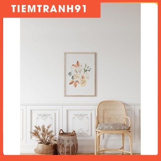 Tranh Canvas Cao Cấp | Tranh màu nước - Botanical Rose Print, Minimal Leaf Wall Art, Boho Prints, Floral Wall Art