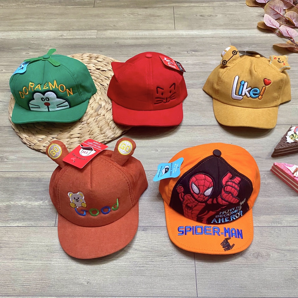 Mũ lưỡi trai, nón kết cho bé tổng hợp nhiều mẫu phối màu trẻ trung năng động - NN27