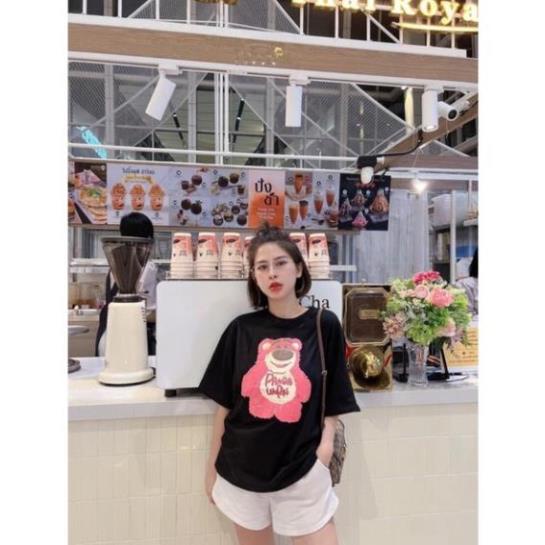 [ Rẻ Vô Địch ] Áo Thun 3158 Cotton Khô Cổ Tròn Form Rộng Nữ Gấu PANDA