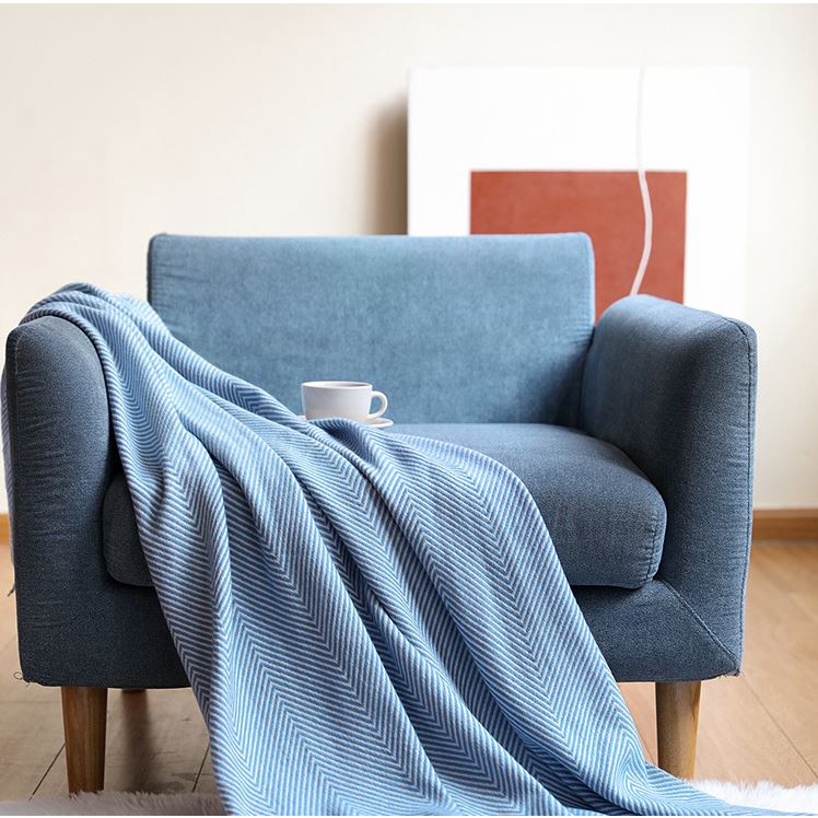 Khuyến mãiChăn dệt kim văn phòng/sofa sắc màu Vintage Retro mang phong cách Bắc Âu