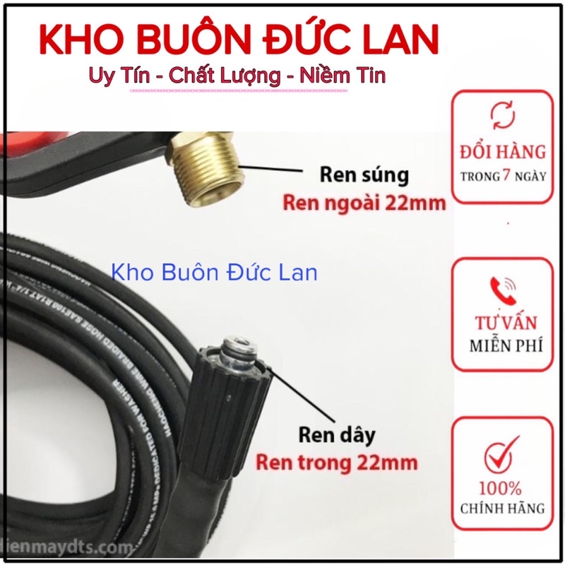 Dây Rửa Xe Gia Đình Lõi Thép Cao Cấp Chịu Áp Lực Cao 10Mét - 15Mét - 20Mét