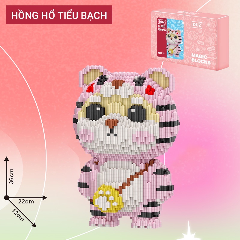 Set đồ chơi xếp hình chú hổ năm mới độc đáo cho bé