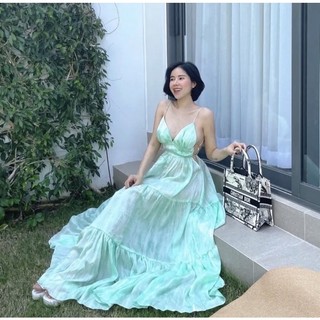 Váy đầm maxi đi biển hở lưng