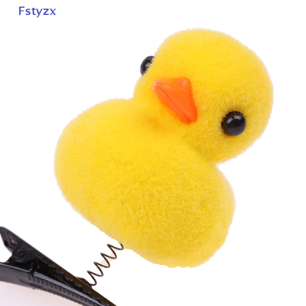 Fstyzx Kẹp Tóc Lò Xo Hình Chú Vịt Vàng Nhỏ Xinh Làm Quà Tặng Cho Bé