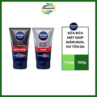 Sữa rửa mặt giúp giảm mụn,hư tổn da nivea men acne oil clear