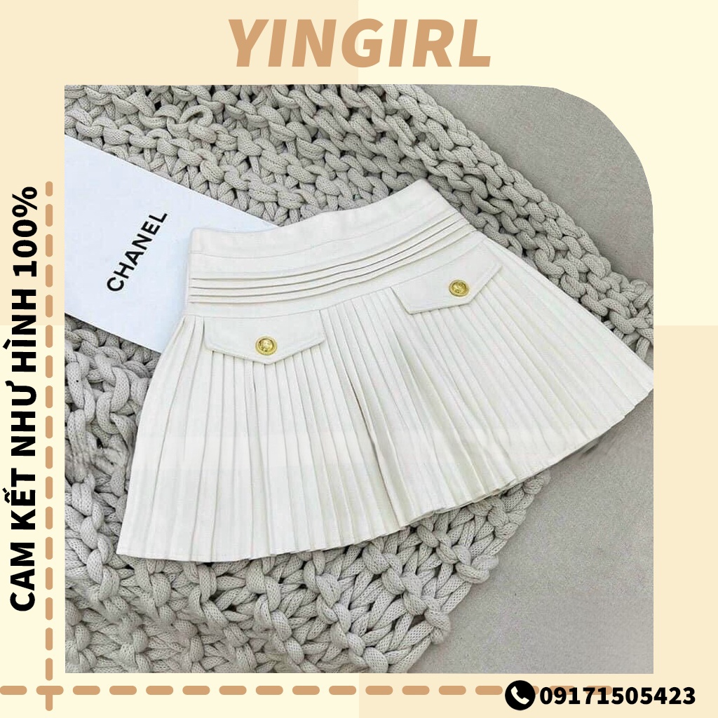 Chân váy Xếp Ly 2 Túi Trước siêu hot 2023 CV26  Phân Phối Bởi YinGirl