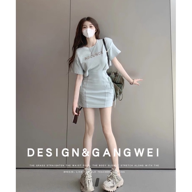 Đầm body dây rút sườn quảng châu cao cấp loại 1-TAOBAO