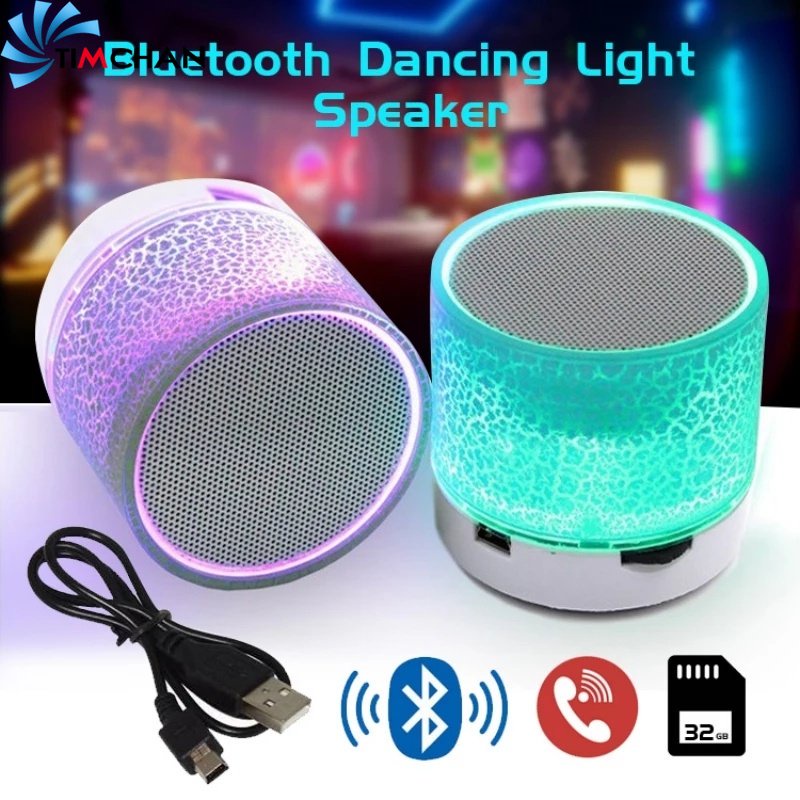 Loa Bluetooth Mini Hỗ Trợ USB / AUX / TF / FM Có Đèn LED