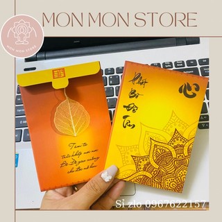 Phong bao lì xì đựng lá bồ đề Phật phát bồ đề tâm