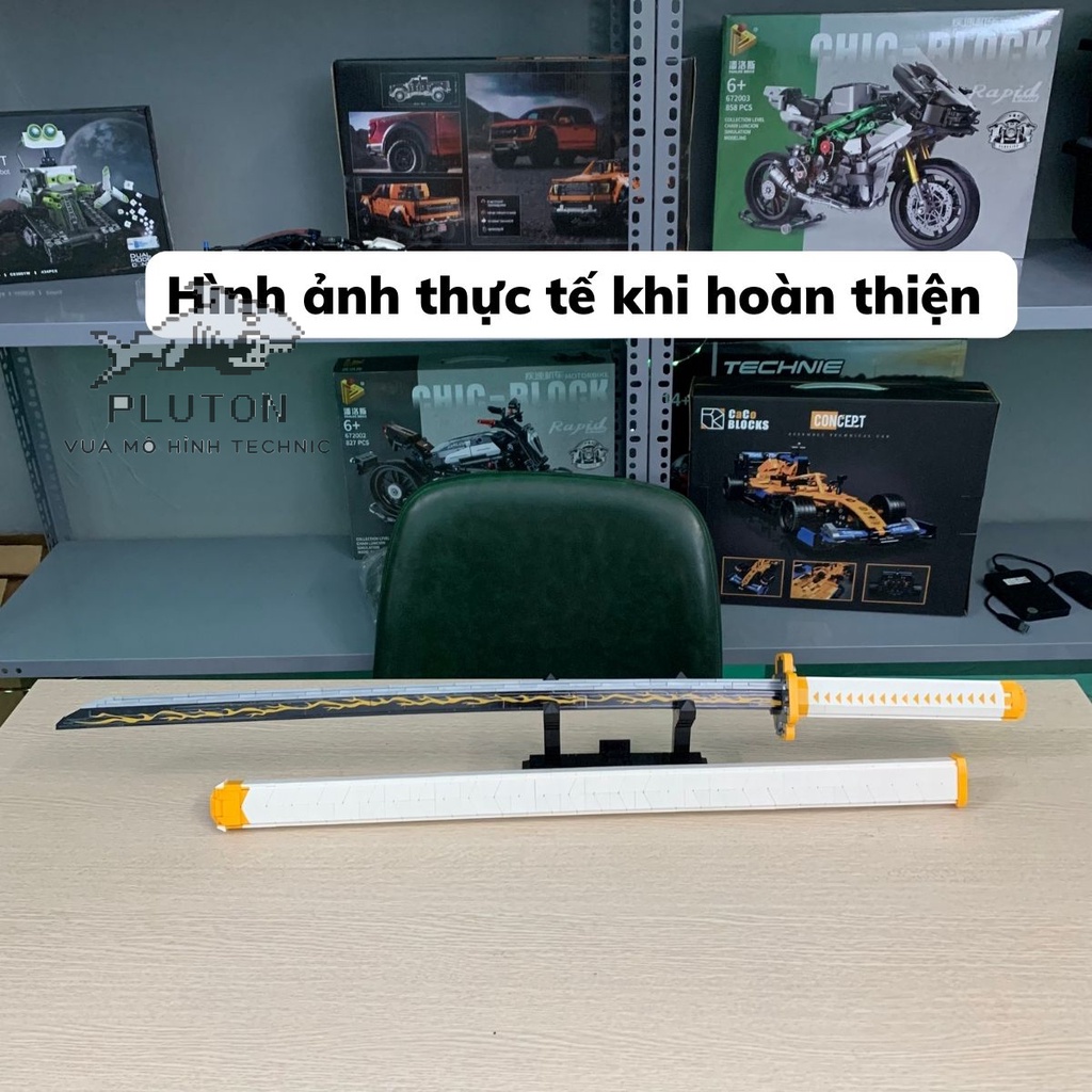 Đồ chơi lắp ráp kiểu Mô hình lắp ráp kiếm nhật  hãng DK 1506 trong truyện kimetsu no yaiba luôn sẵn chi tiết bảo hành