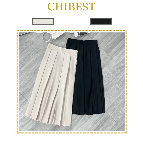 Chân váy tuyết mưa xếp ly bảng to thiết kế công sở thanh lịch CHIBEST CHIBEST YVB121