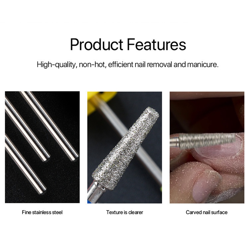 Đầu mài móng Mỹ Nail Bộ Mũi Mài Móng Tay Chuyên Dụng Cho Máy Khoan Điện 0603374