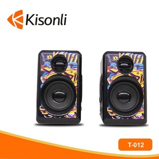 Loa máy vi tính pc để bàn kisonli t-012 4 bass siêu khỏe âm thanh hay bộ loa mini nghe nhạc, chơi game