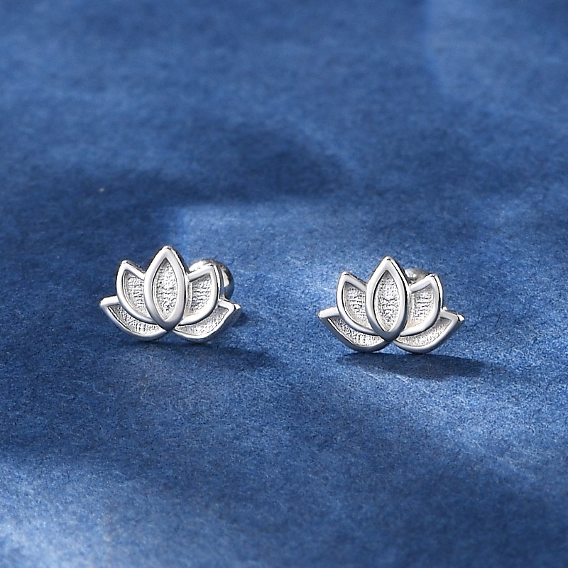 Bông Tai Mạ Bạc 999 Hình Hoa Sen Thời Trang 2022☃2.20