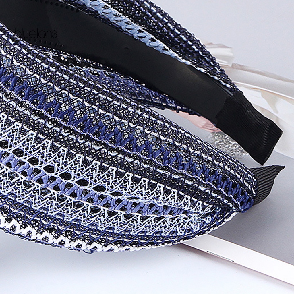 Băng Đô Cài Tóc Bản Rộng Thoáng Khí Màu Sắc Retro