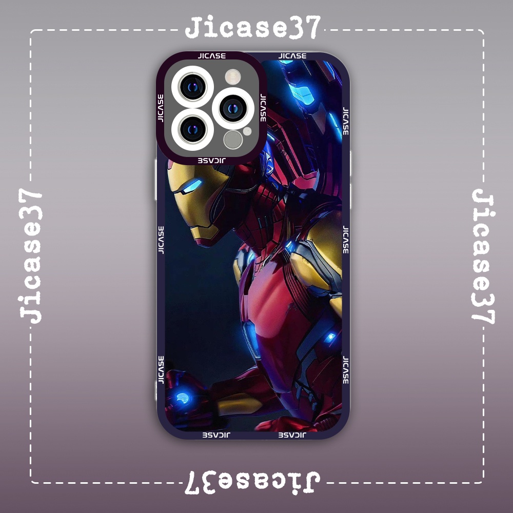 Ốp lưng iphone cạnh vuông Jicase JMcase Iron Man Endgame Truyện Tranh Comics x/xs/11/12/pro/max/plus/promax