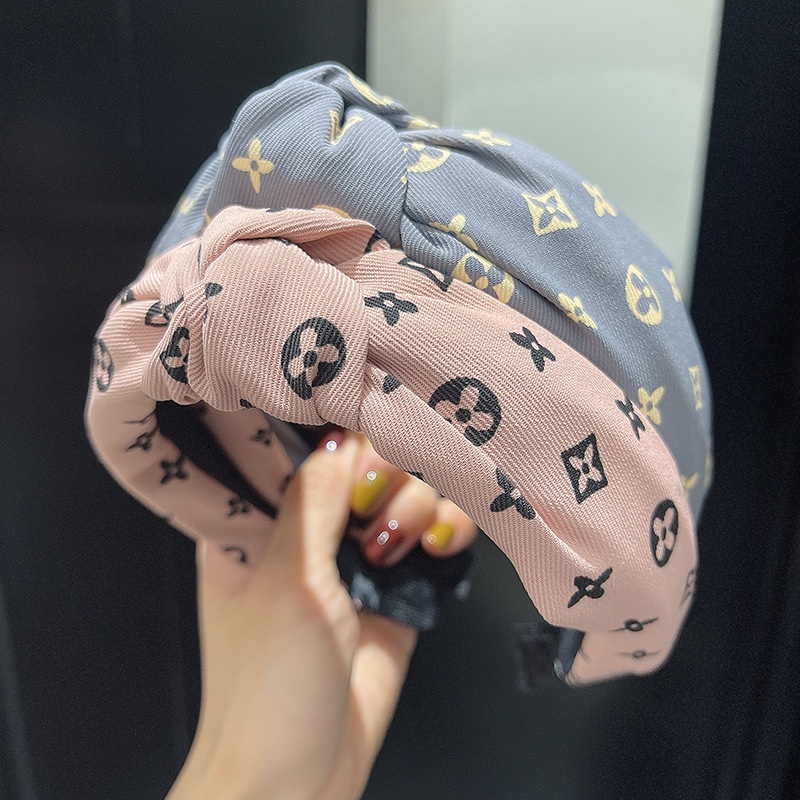 Băng Đô Dệt Kim Bản Rộng In Họa Tiết Hoa Phong Cách Châu Âu Cổ Điển Tươi Mới Cho Nữ