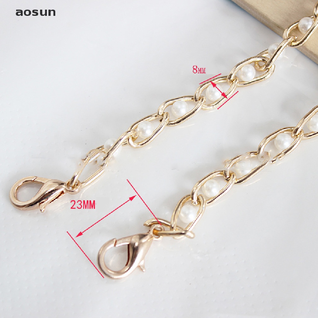 Aosun Dây Đeo Túi Xách Dạng Chuỗi Ngọc Trai Kích Thước 40-120cm