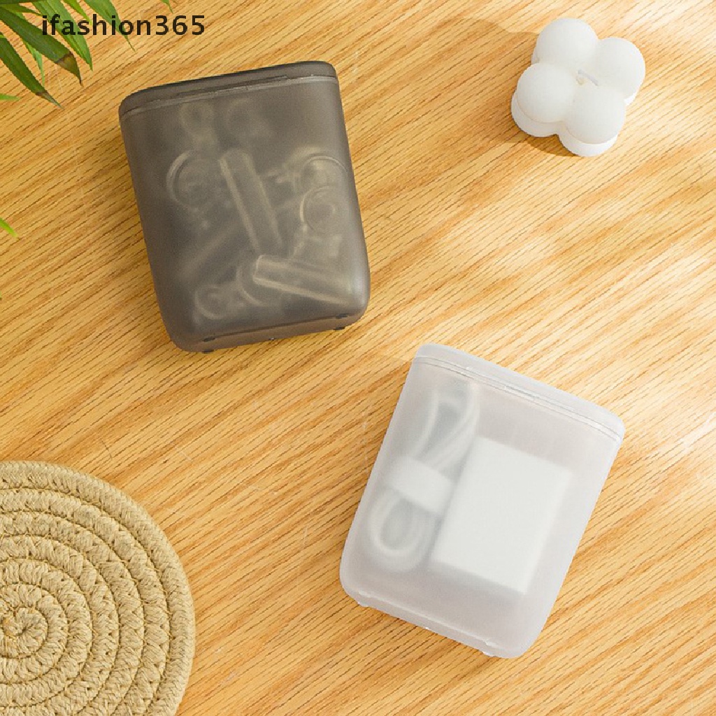 Hộp Đựng Dây Cáp Tai Nghe / Trang Sức / Son Môi Chống Bụi Tiện Dụng Khi Đi Du Lịch ifashion365