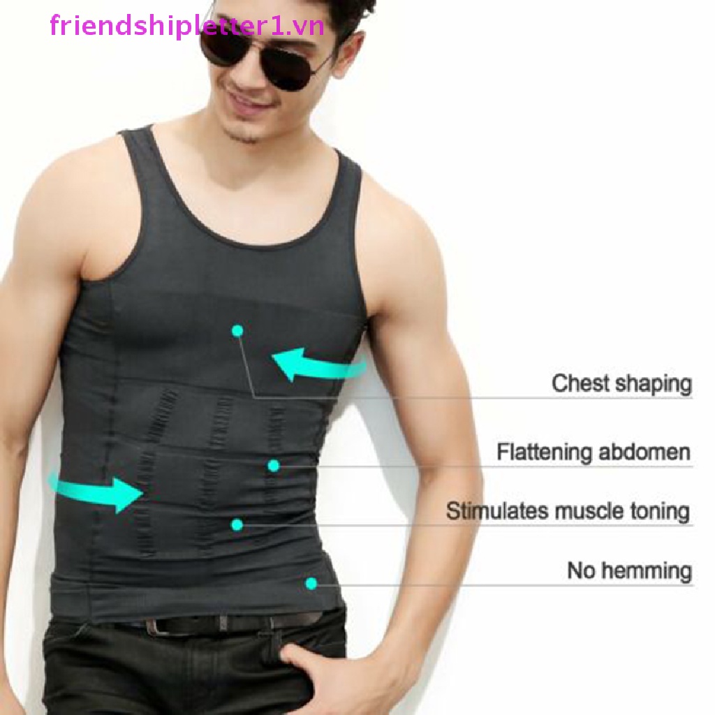 Áo Thun Sát Nách Nén Ngực Ôm Dáng Định Hình Cơ Thể Cho Nam