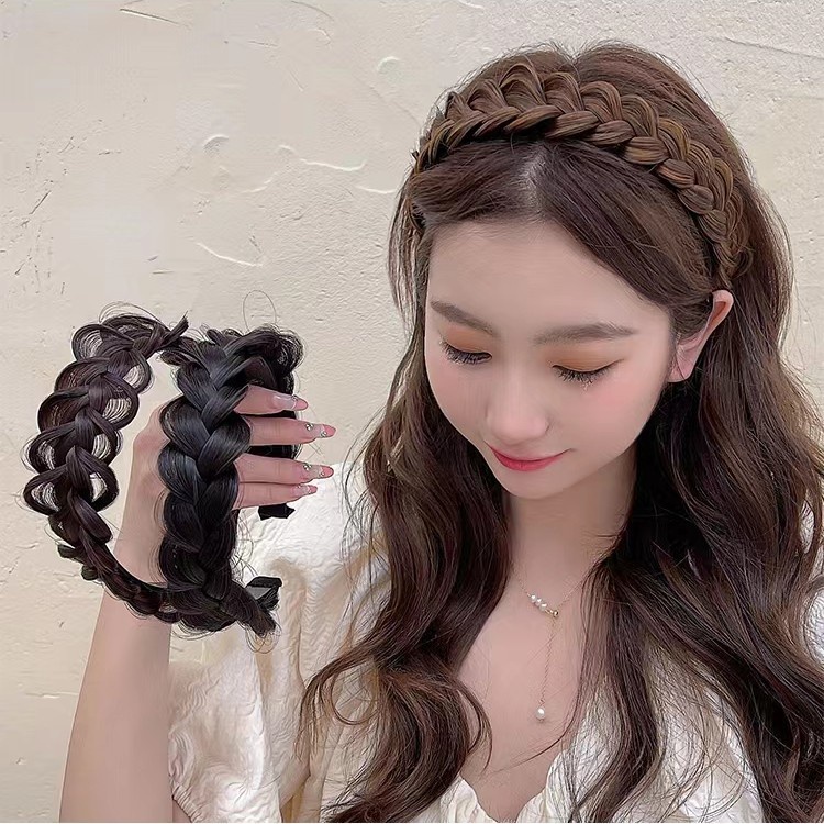 Cài Tóc Giả Thắt Bím Xương Cá Phong Cách Hàn Quốc Thời Trang Cho Nữ
