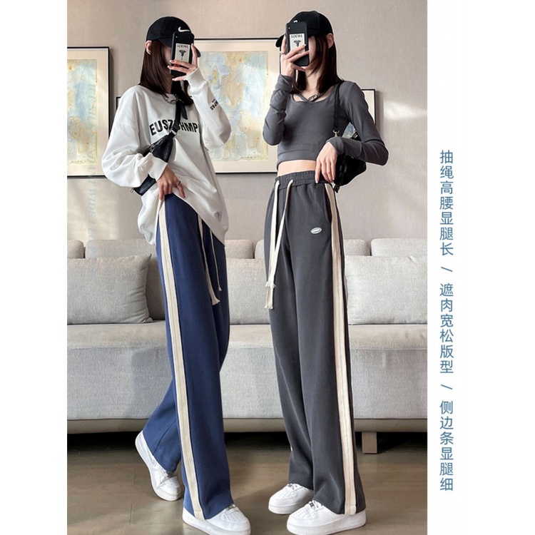 Quần dài NRVP phong cách thể thao đường phố Hàn Quốc thời trang dành cho nữ oversize