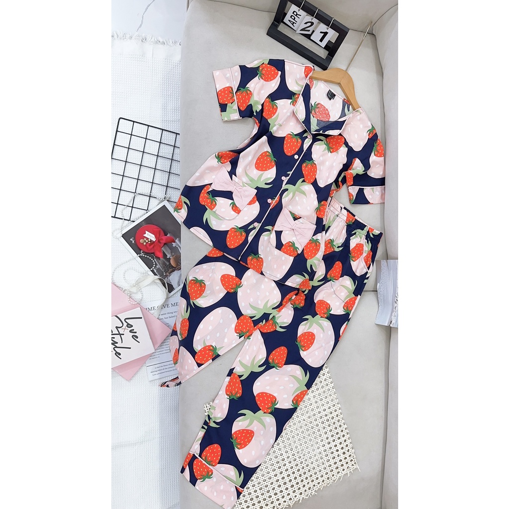 Bộ lanh quần dài 2 túi nơ hàng VNXK